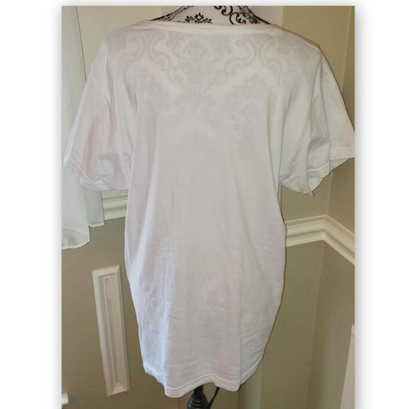 BASEBALL MOM BLING VNECK TSHIRT-2XL - Picture 3 of 4